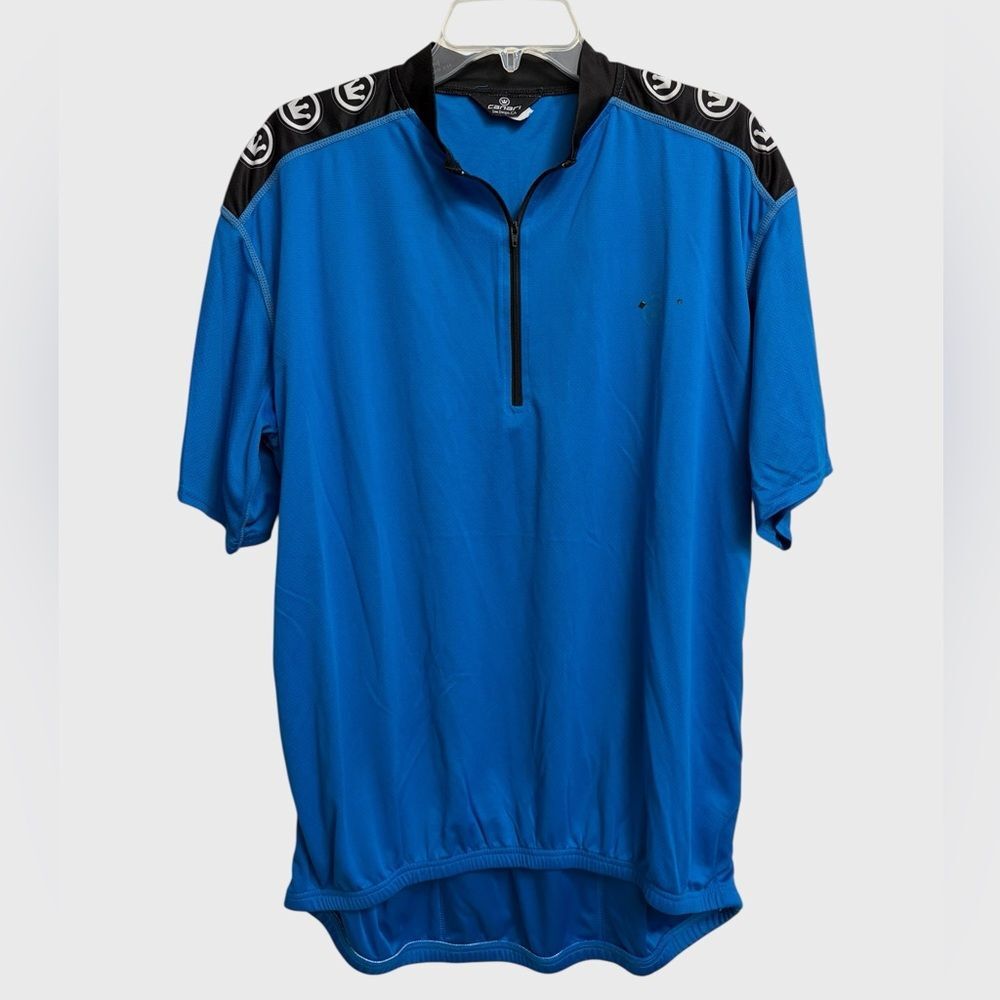 Canari Core Cycling Jersey Men's XXL Bright Blue Short Sleeve Pockets Retro